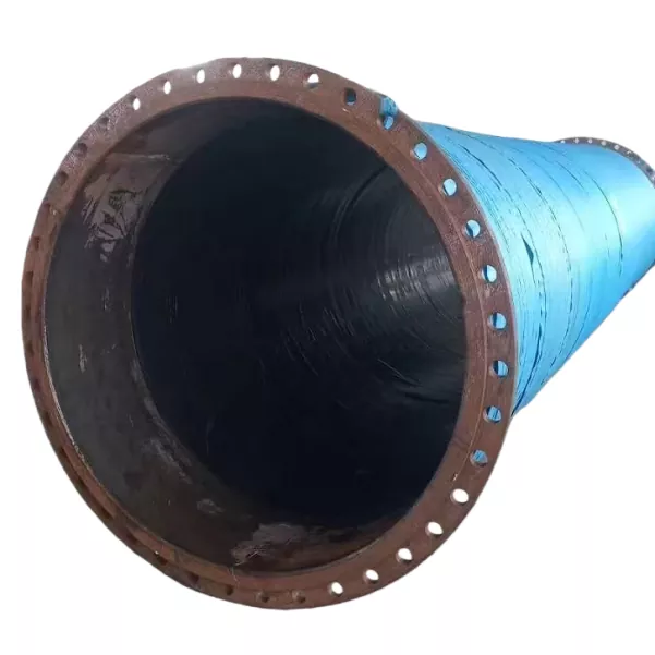 Büyük Çaplı Kumaş Takviyeli Flanşlı Kauçuk Hortum